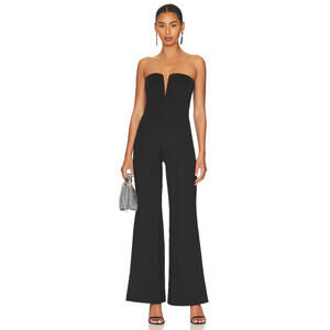 Good American Black Strapless Jumpsuit